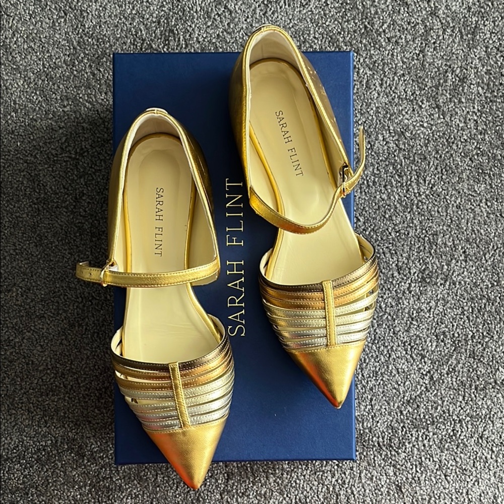 Sarah Flint Gold and Silver Flats